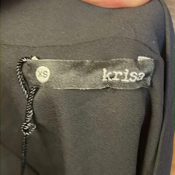 Krisa by revolve womens‎ wrap asymmetrical skirt XS oversized black midi event - Picture 9 of 11